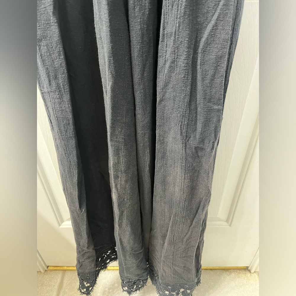 Free People In Your Dreams Crochet Flowy Boho Jumpsuit Oversized Size Small - Picture 11 of 12